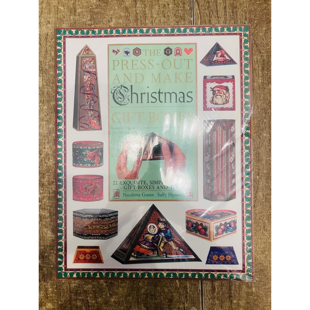 The Press-Out And Make Christmas Gift Boxes 1992 Sealed Book Xmas Crafting 90s